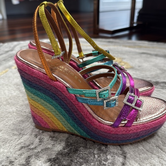 Kurt Geiger Multicolor Wedge Sandals - Picture 3 of 7